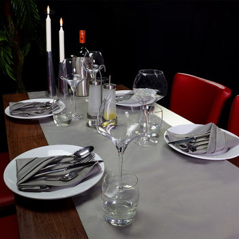 (50 sztuk) Damasceński bieżnik Porto Diamant - 45 x 130 cm - platynowoszary - Prime Gastro