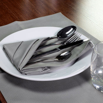 (50 szt.) Damasceńska serwetka do ust Porto Diamant - 50 x 50 cm - platynowoszara - Prime Gastro