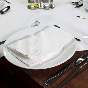 (50 szt.) Damasceńska serwetka do ust Porto Diamant - 50 x 50 cm - biała - Prime Gastro