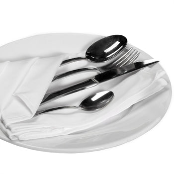 (50 szt.) Damasceńska serwetka Porto - gładka satyna - 50 x 50 cm - biała - Prime Gastro