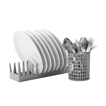(12 szt.) Okrągły koszyk na sztućce - szary - Prime Gastro