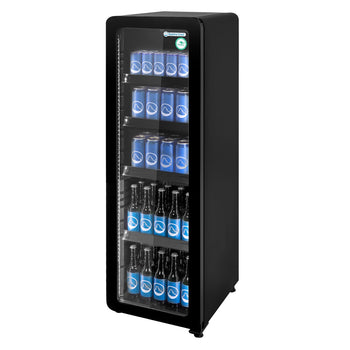 GASTRO-COOL | Chłodziarka do napojów - 135 litrów - wąska - z 1 szklanymi drzwiami - czarna - GCGD135 - Prime Gastro