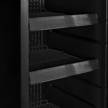 GASTRO-COOL | Chłodziarka do napojów - 220 litrów - wąska - z 1 szklanymi drzwiami - czarna - GCGD175 - Prime Gastro