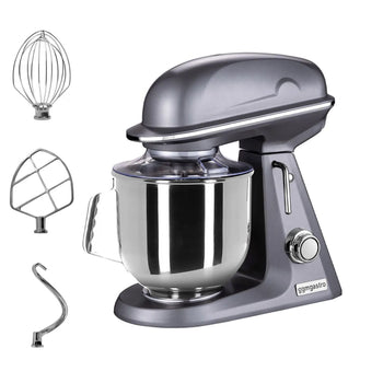 Mikser planetarny - 7 litrów - 350 W - włącznie z 3 nasadkami mieszającymi - szary - Prime Gastro