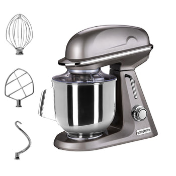 Mikser planetarny - 7 litrów - 350 W - włącznie z 3 nasadkami mieszającymi - szare złoto - Prime Gastro