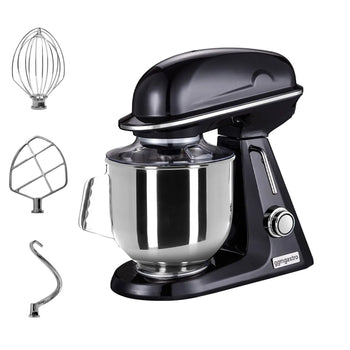 Mikser planetarny - 7 litrów - 350 W - włącznie z 3 nasadkami mieszającymi - czarny mat - Prime Gastro