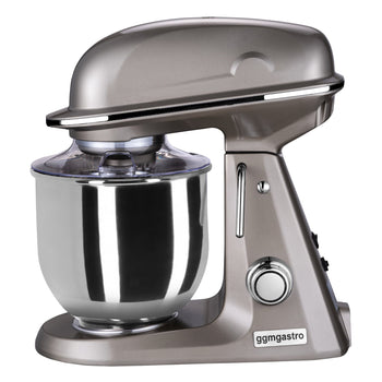 Mikser planetarny - 7 litrów - 350 W - włącznie z 3 nasadkami mieszającymi - szare złoto - Prime Gastro