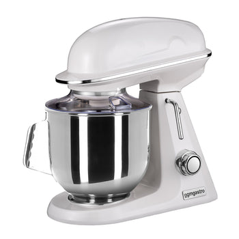 Mikser planetarny - 7 litrów - 350 W - wlącznie z 3 nasadkami miksującymi - mleczna biel - Prime Gastro