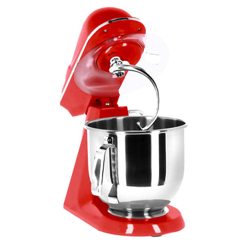 Mikser planetarny - 7 litrów - 350 W - włącznie z 3 nasadkami mieszającymi - czerwony - Prime Gastro