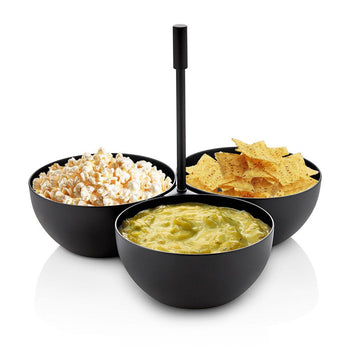 (3 szt.) Zestaw 3 misek na przekąski - czarny - Prime Gastro