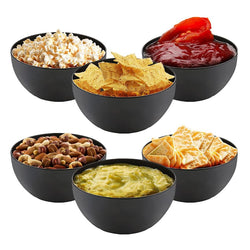 (6 szt.) Miski na przekąski/dipy - czarne