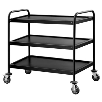 Wózek do serwowania - 1000x600mm - z 3 półkami - Czarny - Prime Gastro