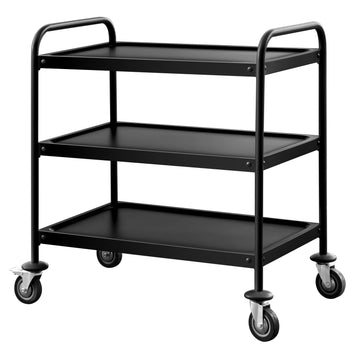 Wózek do serwowania - 800x500mm - z 3 półkami - Czarny - Prime Gastro