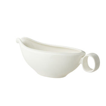 (6 sztuk) LUX - Łódka do sosu Maastricht - 250ml - 195x85mm - kość słoniowa - Prime Gastro