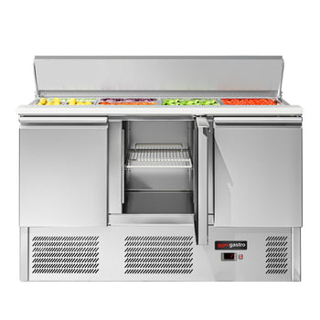 Stół Sałatkowy ECO - 1368 mm - 3 drzwi - Wlot na pojemniki GN - Prime Gastro