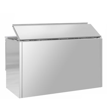 Saladette ECO - 1370 mm - 3 szklane drzwi - z wlotem na 4x GN 1/1 i pokrywą ze stali nierdzewnej - Prime Gastro