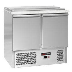 Stół Sałatkowy ECO - 903 mm - 2 drzwi - Wlot na pojemniki GN