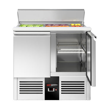 Stół Sałatkowy PREMIUM - 903 mm - Wlot na pojemniki GN - 2 drzwi - Prime Gastro