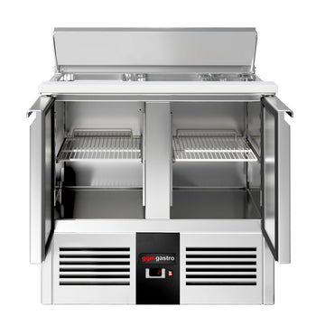 Stół Sałatkowy PREMIUM - 903 mm - Wlot na pojemniki GN - 2 drzwi - Prime Gastro