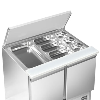 Stół Sałatkowy PREMIUM - 903 mm - Wlot na pojemniki GN - 2 drzwi - Prime Gastro