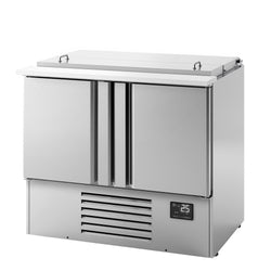 Stół sałatkowy Premium PLUS - 978 mm - 2 drzwi - Wlot na pojemniki GN