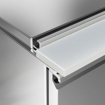 Stół Sałatkowy PREMIUM - 450 mm - Wlot na pojemniki GN - 1 szklane drzwi - Prime Gastro