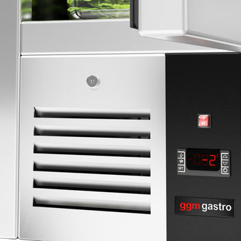 Stół Sałatkowy PREMIUM - 450 mm - Wlot na pojemniki GN - 1 drzwi - Prime Gastro