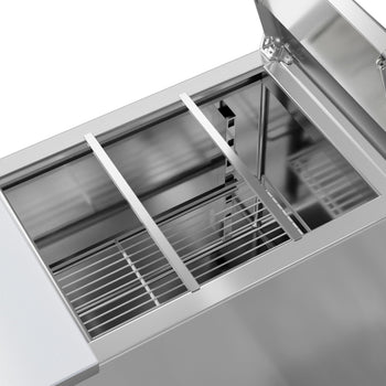 Stół Sałatkowy ECO - 450 mm - 1 drzwi - wlot na pojemniki GN - Prime Gastro