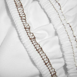 (10 sztuk) Prześcieradło z gumką z dżerseju – 160 x 200 cm – białe/brązowe