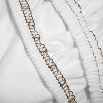 (10 sztuk) Prześcieradła z dżerseju - 160 x 200 cm - białe / brązowe - Prime Gastro