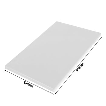 Deska do krojenia – 250 x 400 mm – zgodna z HACCP – biała - Prime Gastro