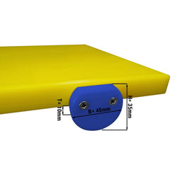 Stoper do deski do krojenia – niebieski – 40 x 10 x 35 mm – zestaw montażowy i deska nie są dołączone