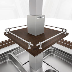 Bar sałatkowy bufet chłodniczy DUBLIN - 1700 mm - z pochyłą szklaną nadstawną - dla 4x GN 1/1