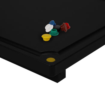 Deska do krojenia z rowkiem na sok - 400 x 305 mm - zgodna z HACCP - czarna - Prime Gastro