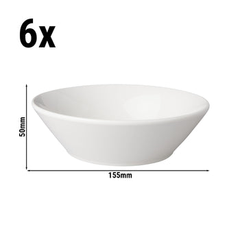 (6 sztuk) BUDGETLINE - Miska Mammoet Neo - 400 ml - biała - Prime Gastro