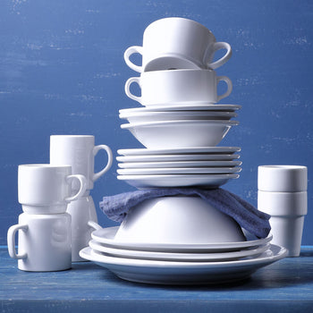 (6 sztuk) BUDGETLINE - Miska Mammoet Neo - 400 ml - biała - Prime Gastro