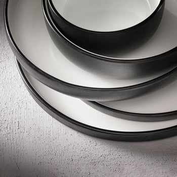 (6 sztuk) COSMIC - Miska - 55 cl - Ø 160 mm - Biały / Czarny - Prime Gastro