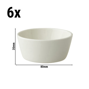 (6 sztuk) LUX - Miska Maastricht - 100ml - Ø 80mm - kość słoniowa - Prime Gastro
