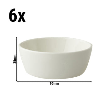 (6 sztuk) LUX - Miska Maastricht - Ø 90mm - kość słoniowa - Prime Gastro