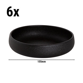 (6 sztuk) UNIVERSE - Miska Maastricht - Ø 155mm - Czarny - Prime Gastro