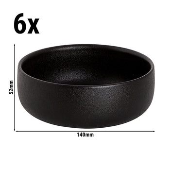 (6 sztuk) UNIVERSE - Miska Maastricht - 650ml - Ø 140mm - Czarny - Prime Gastro