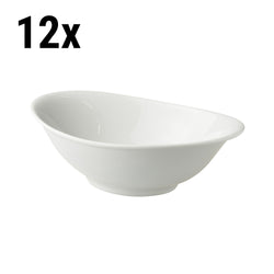 (12 szt.) WHITE DELIGHT - Miska - 25 x 16 cm - 700 ml - Biała