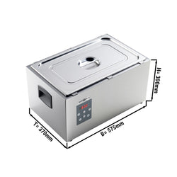 Kuchenka dla urządzeń do gotowania w próżni - 29 litrów - 1,7 kW - z zaworem spustowym i pokrywą