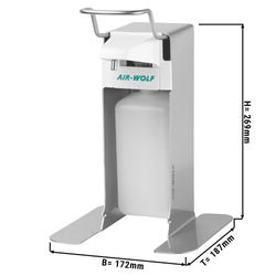 AIR - WOLF | Dozownik mydła i płynu dezynfekującego z dźwignią obsługi - 500ml - stal nierdzewna