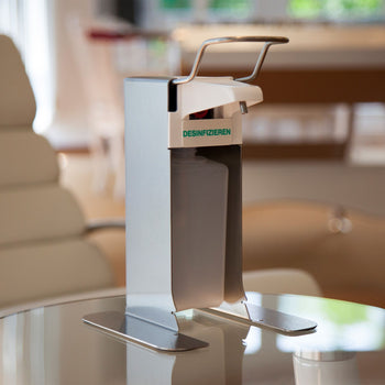 AIR-WOLF | Dozownik mydła i płynu dezynfekującego z dźwignią obsługi - 500ml - stal nierdzewna - Prime Gastro