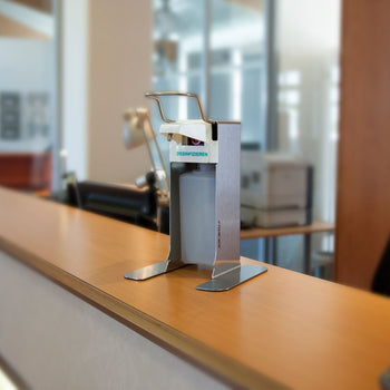 AIR-WOLF | Dozownik mydła i płynu dezynfekującego z dźwignią obsługi - 500ml - stal nierdzewna - Prime Gastro