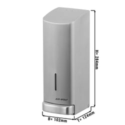 AIR - WOLF | Dozownik mydła & płynu dezynfekującego z przyciskiem - 1200ml - stal nierdzewna