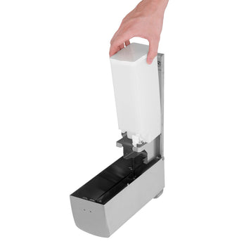 AIR-WOLF | Dozownik mydła & płynu dezynfekującego z przyciskiem - 1200ml - stal nierdzewna - Prime Gastro