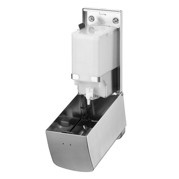 AIR-WOLF | Dozownik mydła & płynu dezynfekującego z przyciskiem - 800ml - stal nierdzewna - Prime Gastro