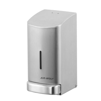 AIR-WOLF | Dozownik mydła & płynu dezynfekującego z przyciskiem - 800ml - stal nierdzewna - Prime Gastro